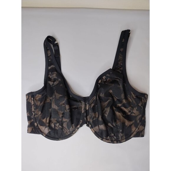 Thirdlove Unlined Foliage Perfect Coverage Bra 36G Black & Beige - Picture 1 of 8